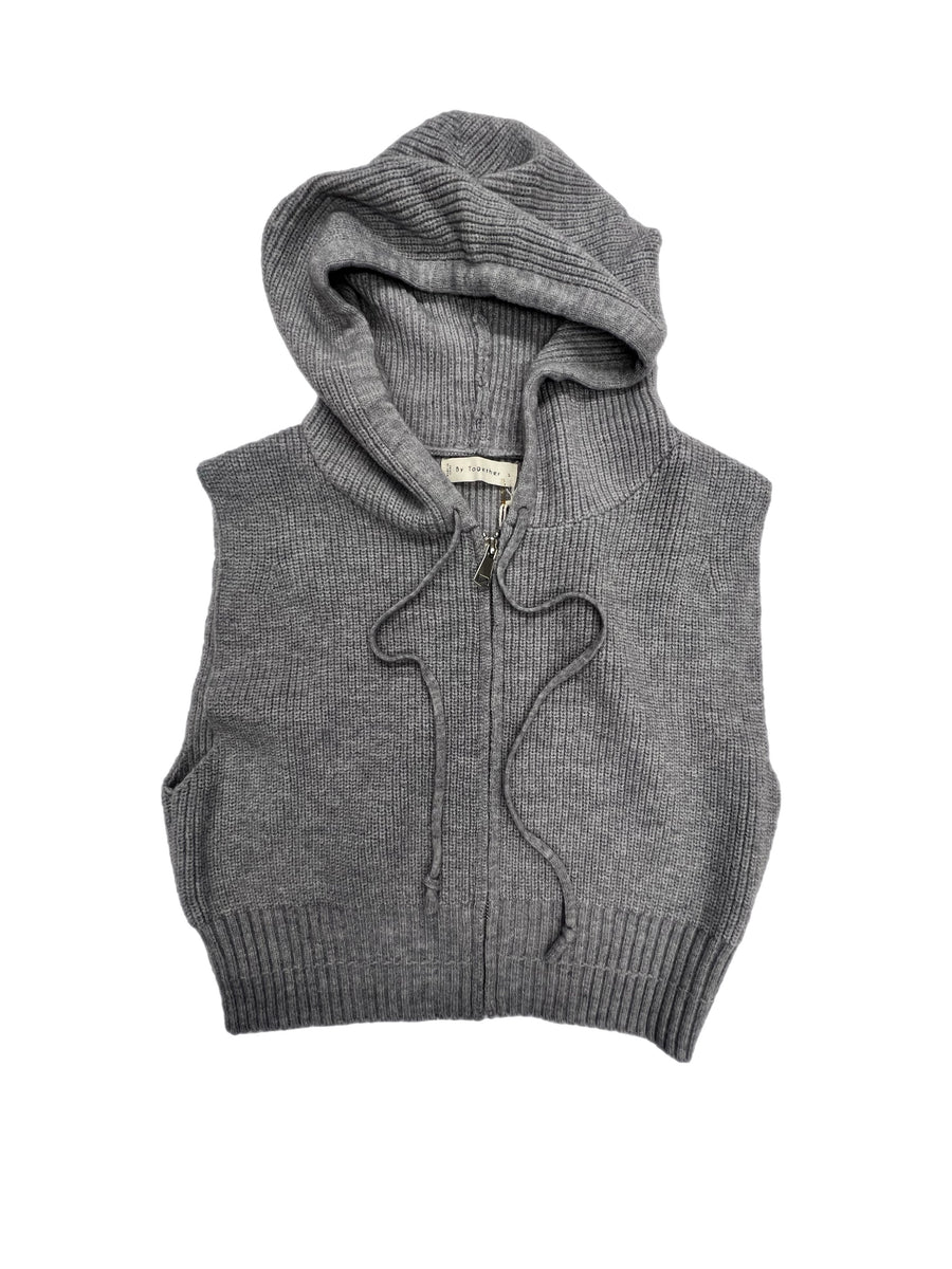 Gilet Sans Manches à Capuche Old Navy - Gris - Taille 8 Ans - Coton - Très Bon état