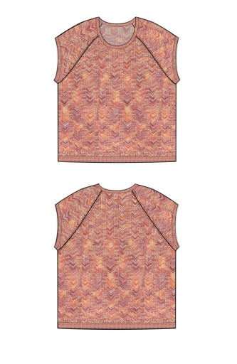 LIVERPOOL short sleeve scoop neck raglan sweater