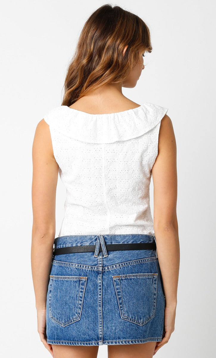 Olivaceous Eyelet Top (2400-161LTJ) WHITE