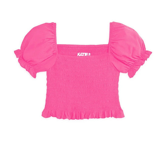 KatieJ GIRLS Marlee Puff Slv Top