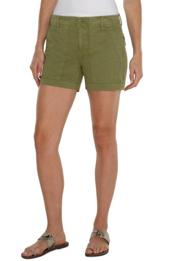 utility short w flap pkts 4.5in ins