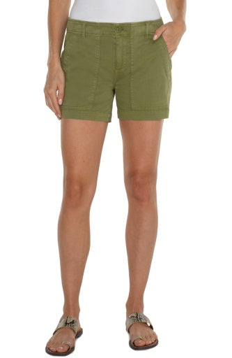 utility short w flap pkts 4.5in ins