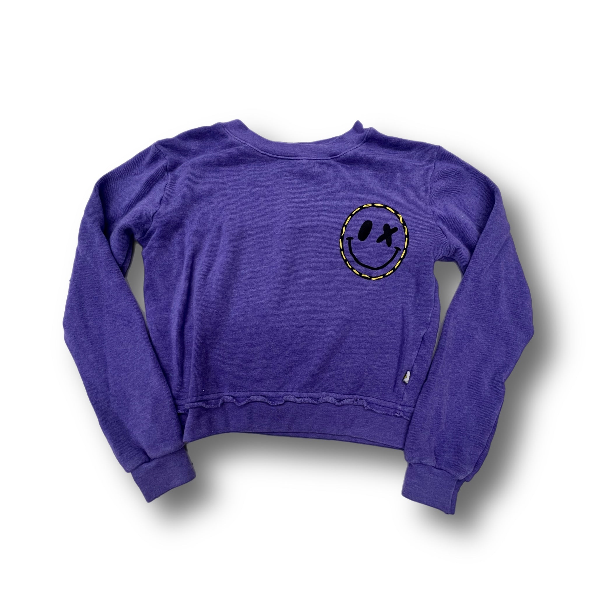 Love Junkie Crew Sweatshirt w Stitching - Grape