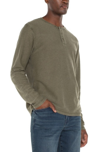 Men's Long Sleeve Henley