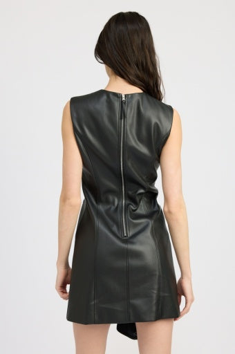 Vegan Leather Mini Dress - Mya