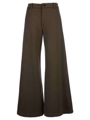 MEG - WIDE LEG PANTS W/ TROUSER PKTS - Olive