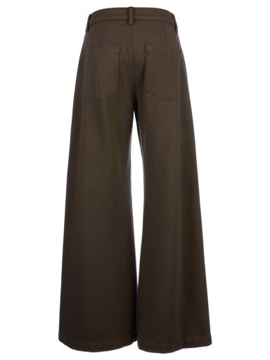 MEG - WIDE LEG PANTS W/ TROUSER PKTS - Olive