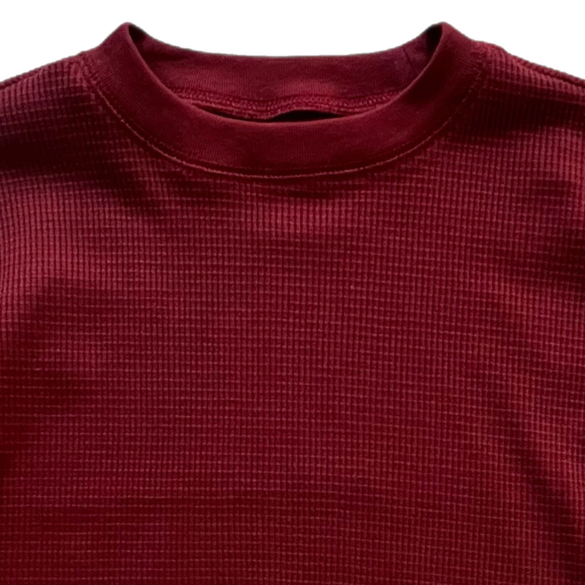 Katie J *GIRLS* Cooper Waffle Tee BURGUNDY