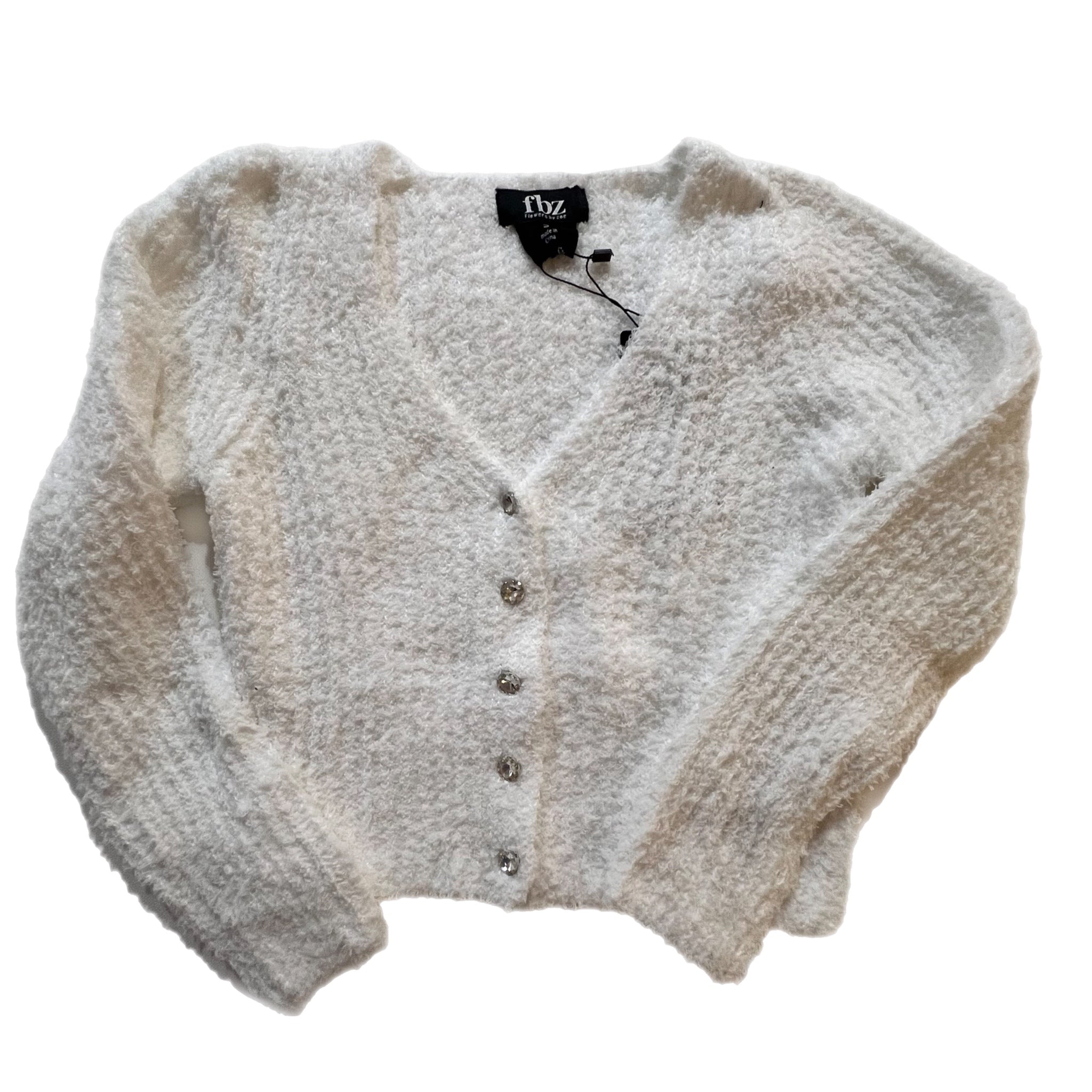 FBZ GIRLS Cozy Rib Cardigan OFF WHITE (UK10)