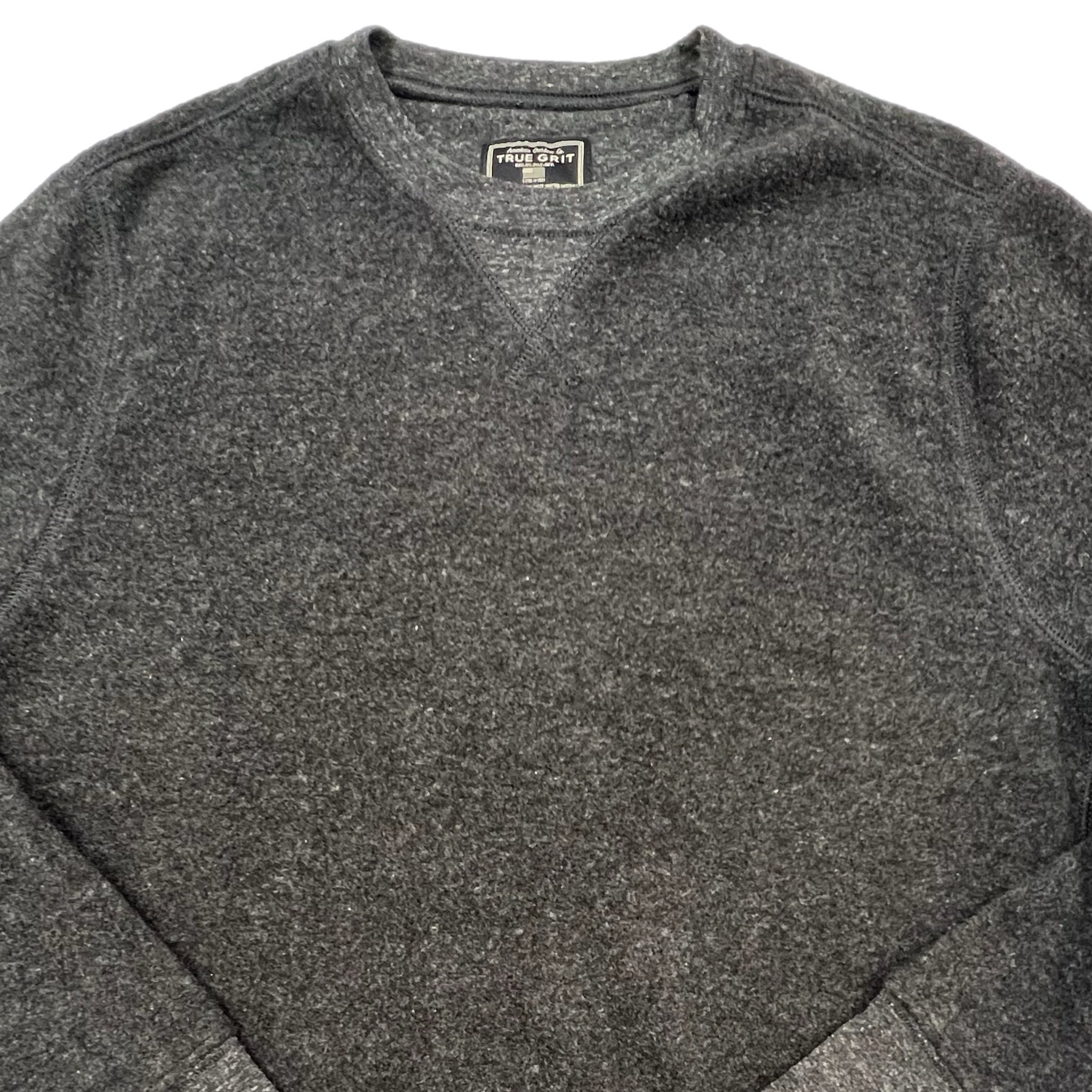 TRUE GRIT Apres Fleece Crewneck CHARCOAL