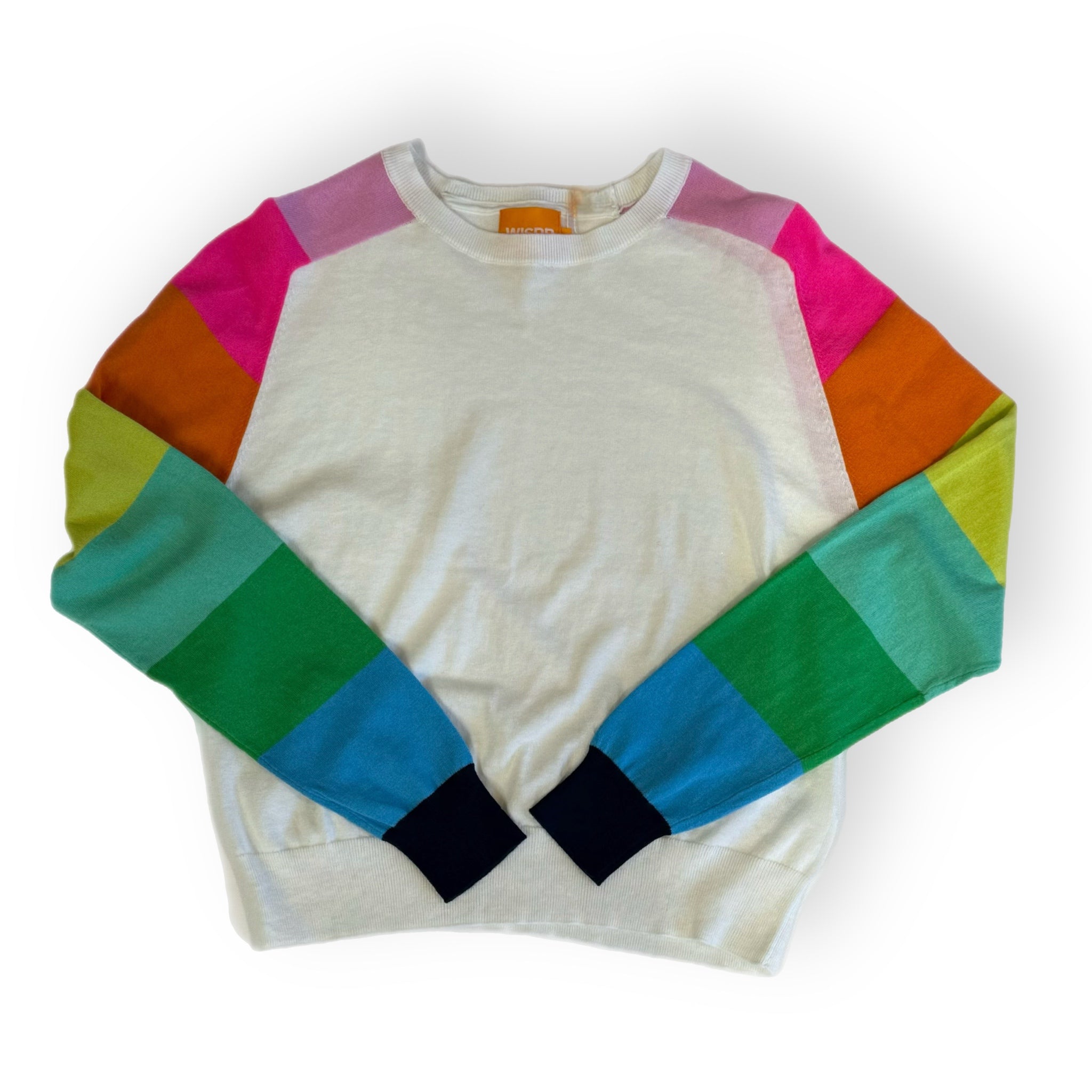 WISPR - Rainbow Raglan Crew (043) - Ice Water/Neon Slv