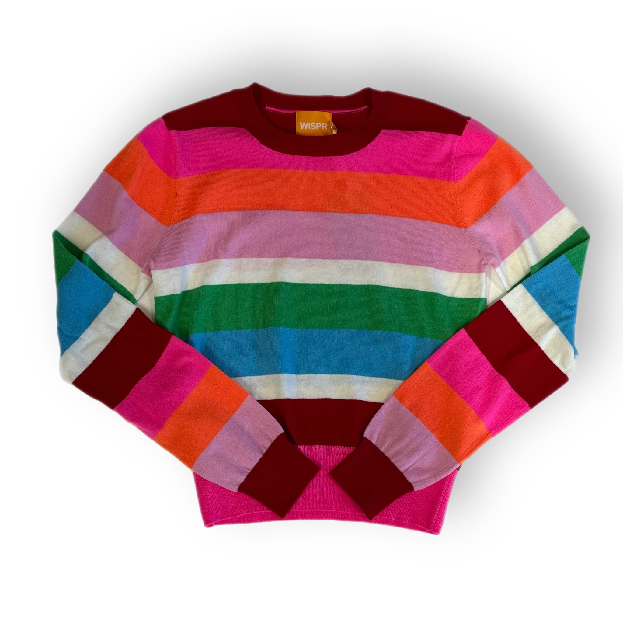 WISPR - Multi Stripe Crew (047) - Pink/Org/Green