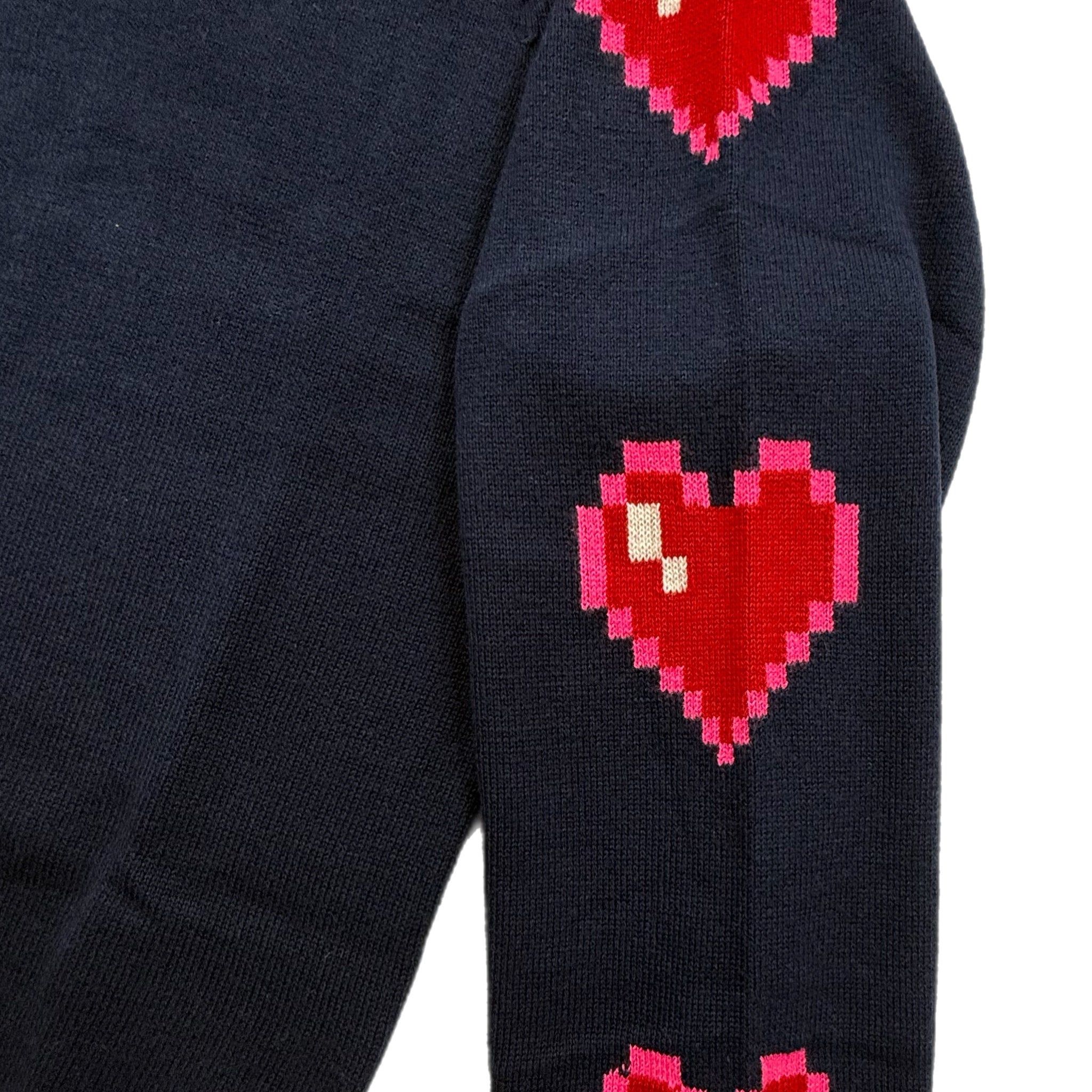 WISPR - Heart Sleeve Crew (011) - Navy/Red