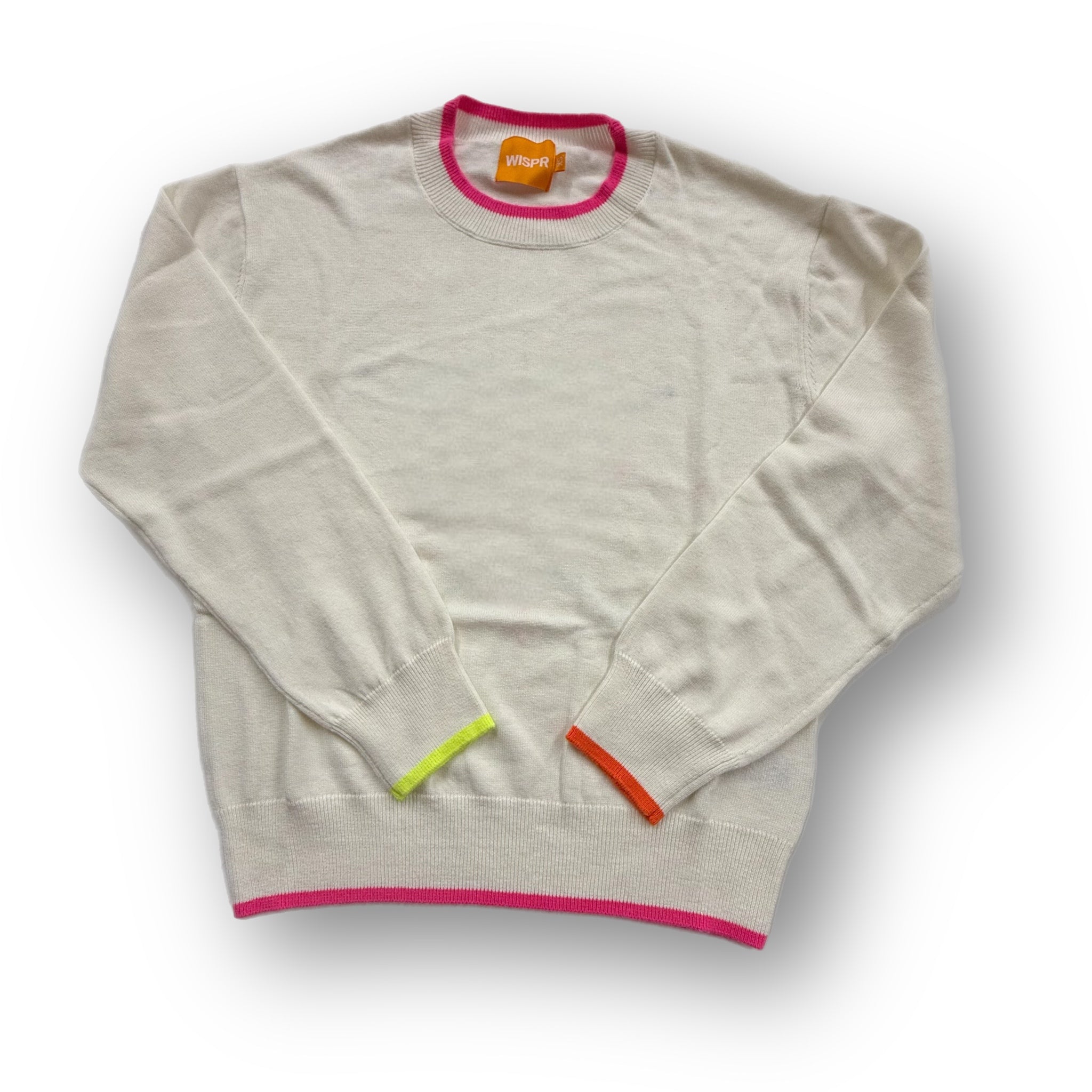 WISPR - Valentina Heart Crew Sweater (016) - Ice Water/Neon