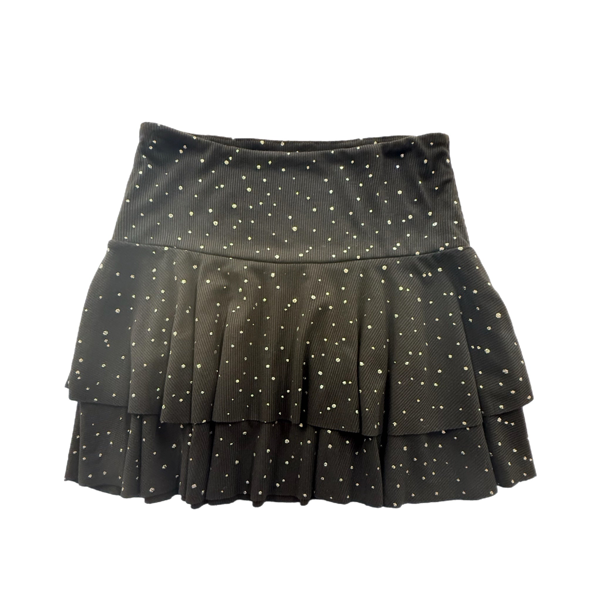 FBZ Girls Rib Sparkle Skirt (2T35) - BLACK