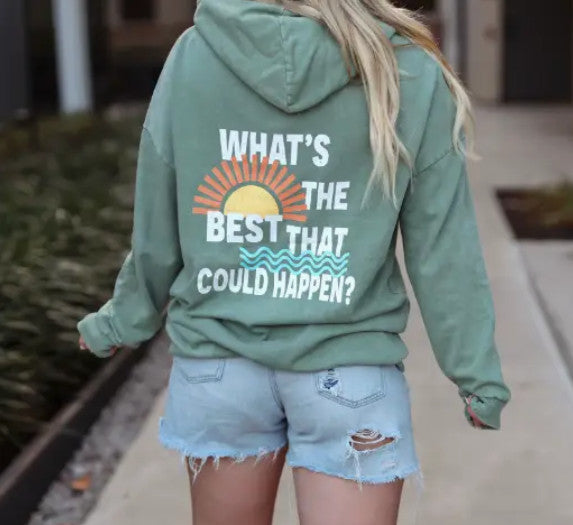 Oversize Hoodie - Best That Could Happen - Green