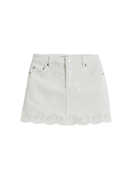 Girls Eyelet Hem Skort (2K548-HDYB) WHITE