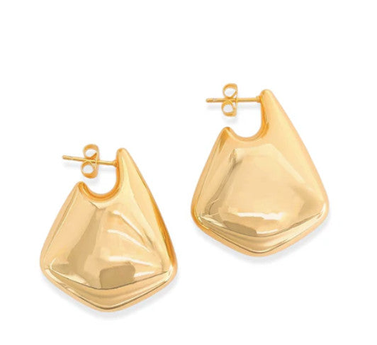 B1E022 - Abstract Earrings - Gold - GD