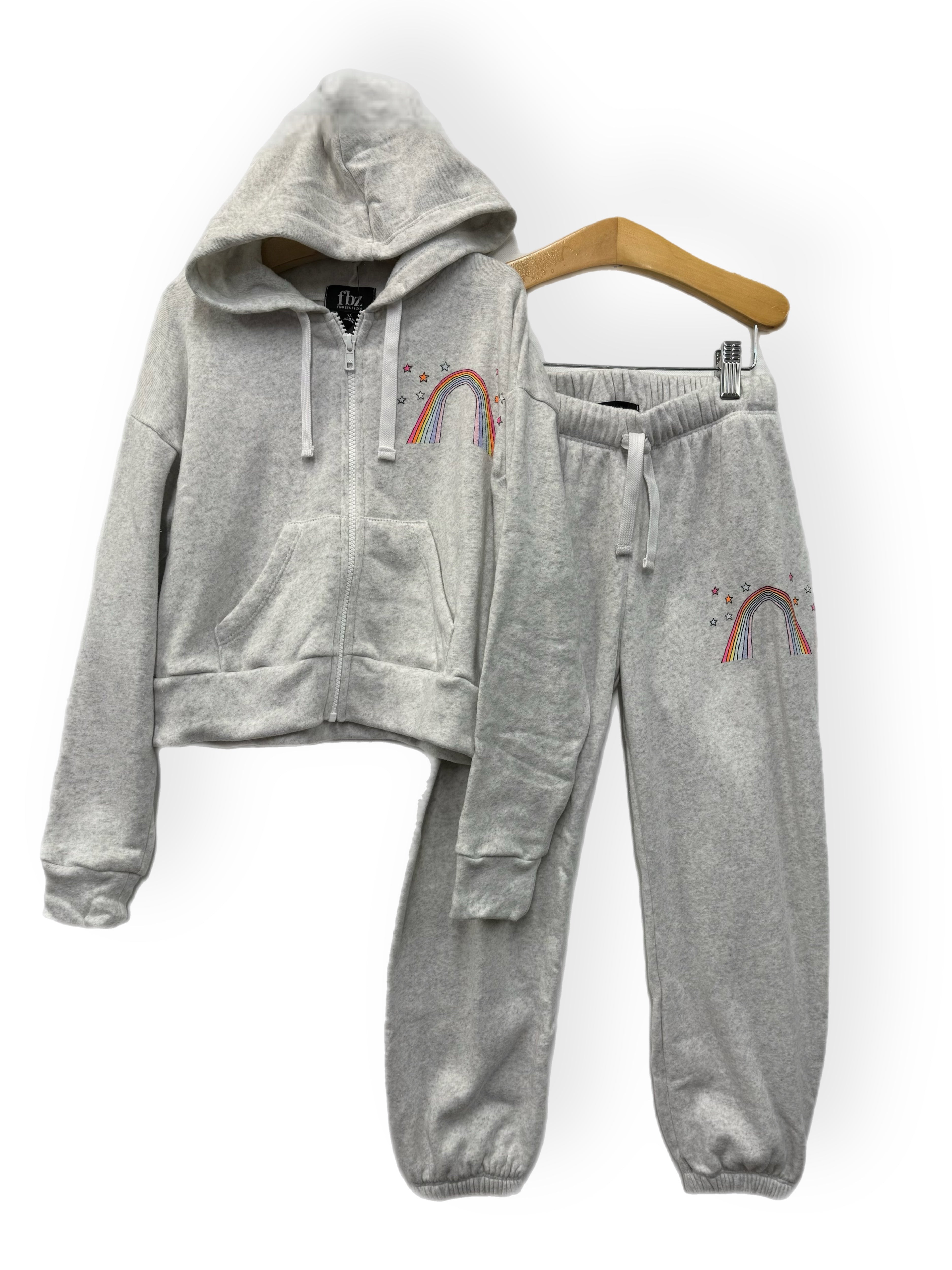 FBZ GIRLS Rainbow/Star Jogger - MISTY GRY (FLE57)