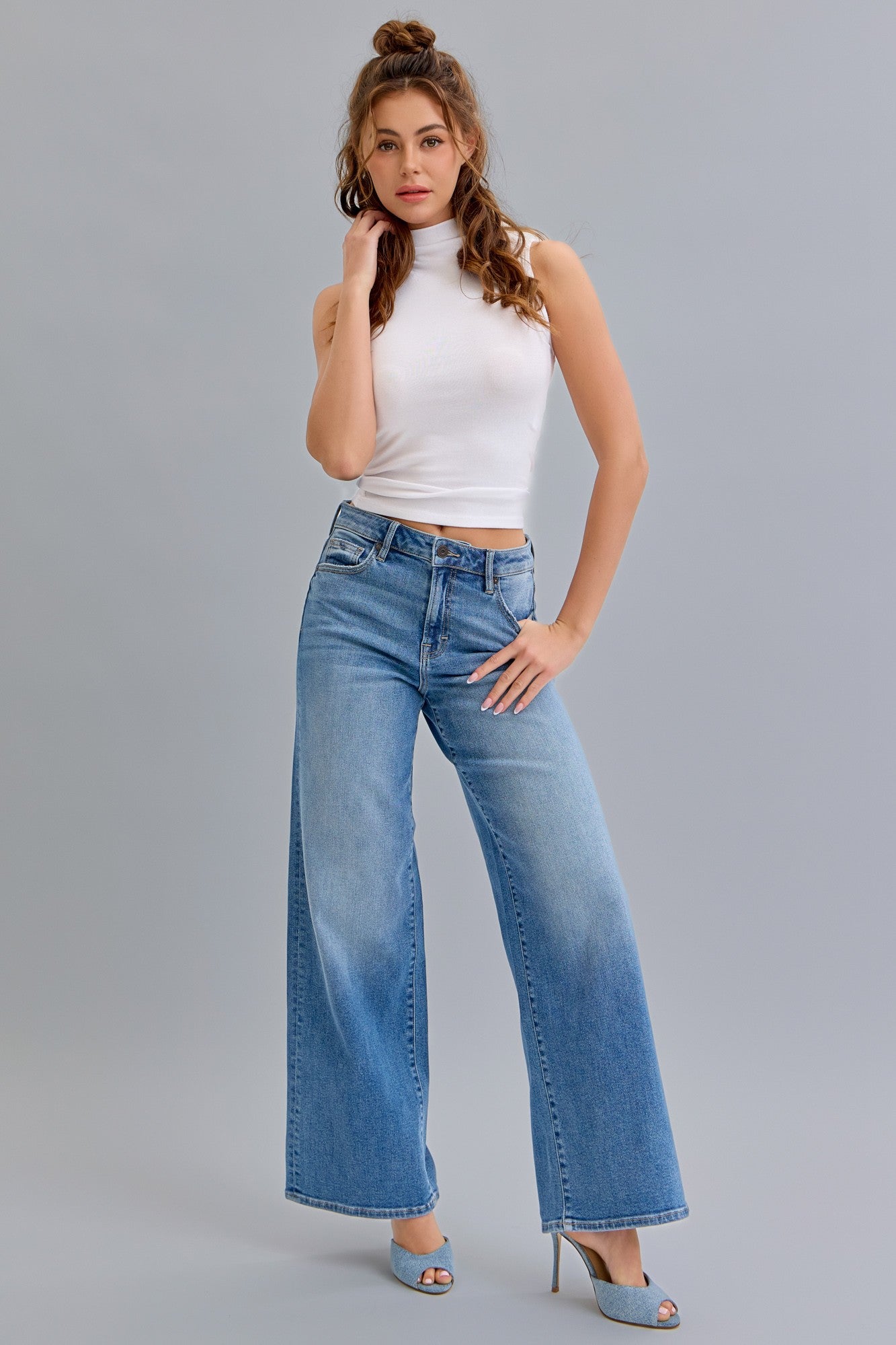High Rise Ni Hidden Nori Hi Rise Jean (HD93334-MD) – Blue Star Bazaar CT