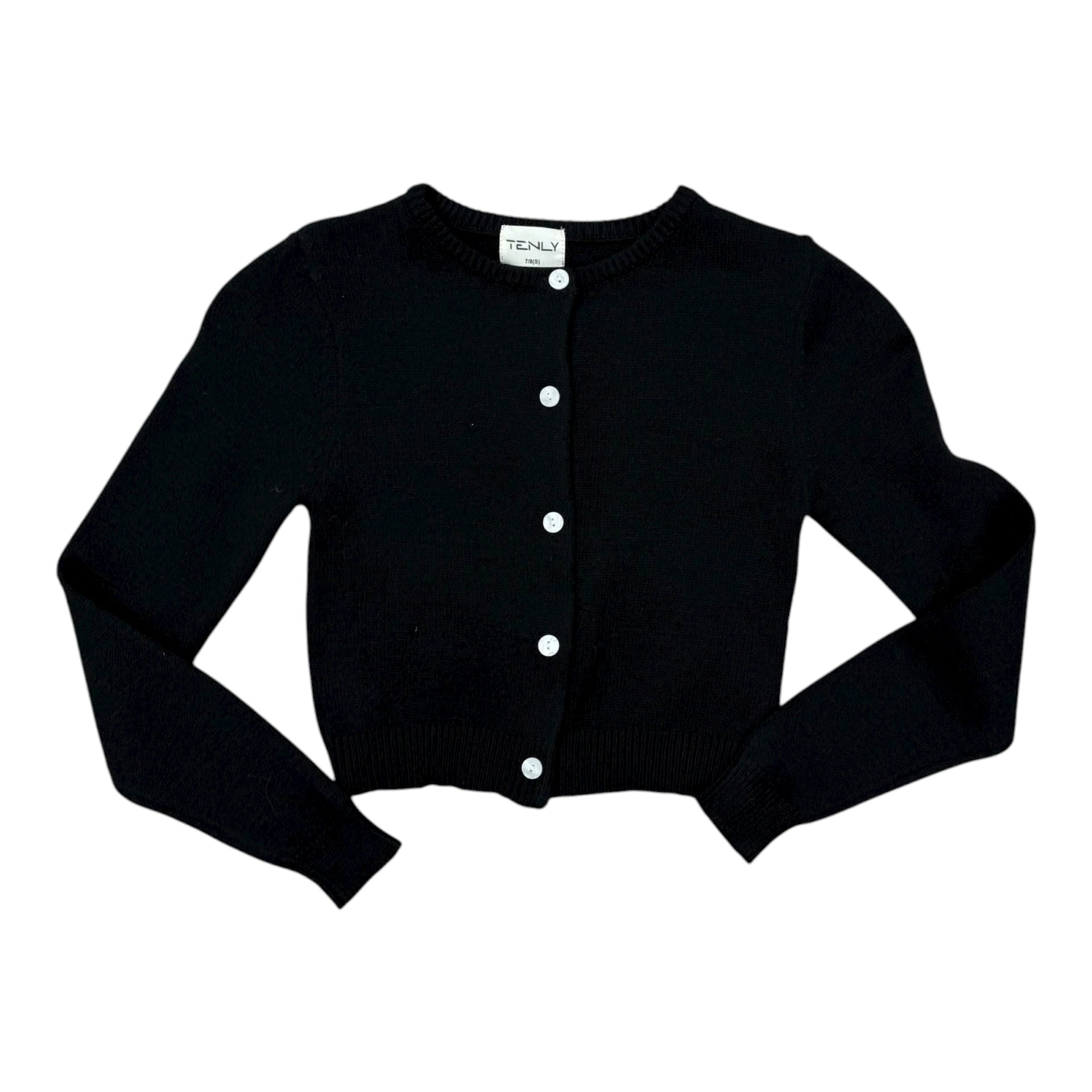 CREW NECK BUTTON DOWN CARDIGAN