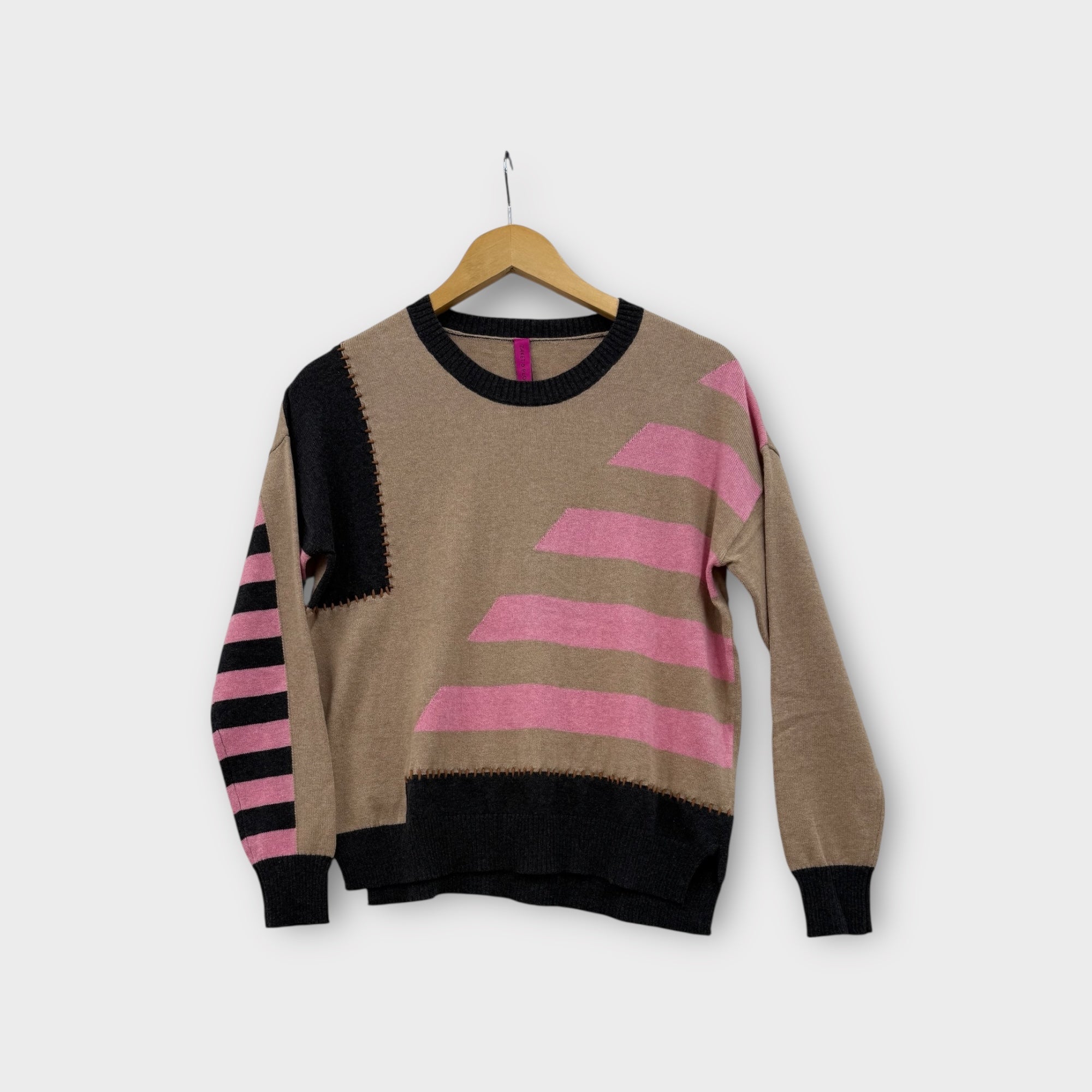 Z&P Handwork Stripe Sweater (ZP7531U) CAMEL