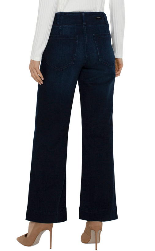 Patch Pocket Wide Leg Denim Trouser