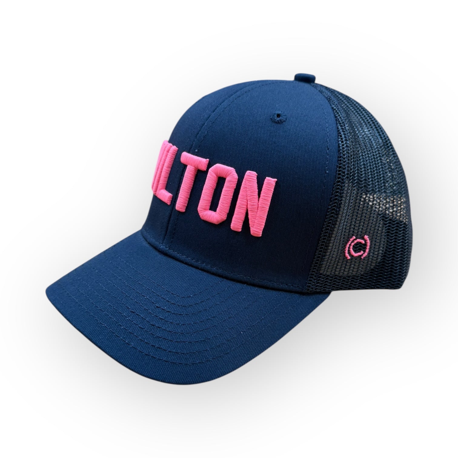 Wilton Hat - Trucker - NAVY (HOT PINK)