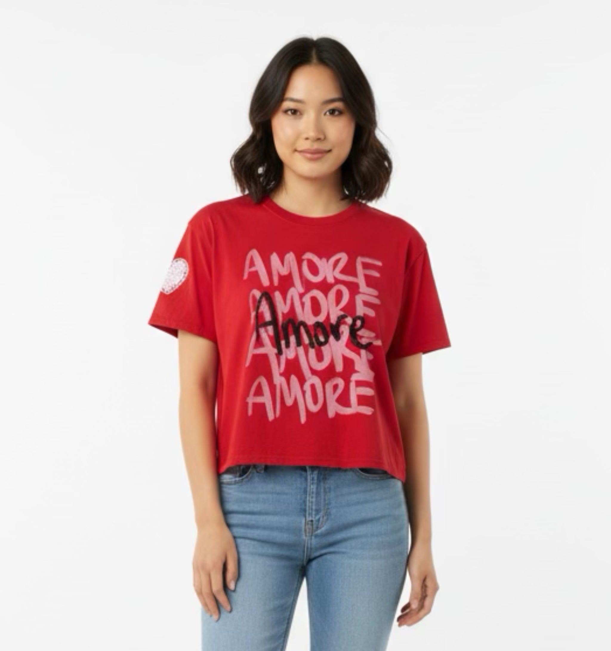 Amore Wide Boy Tee RED