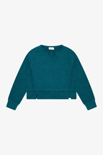 HACCI JERSEY CROPPED SPLIT NECK TUNIC (Girls)