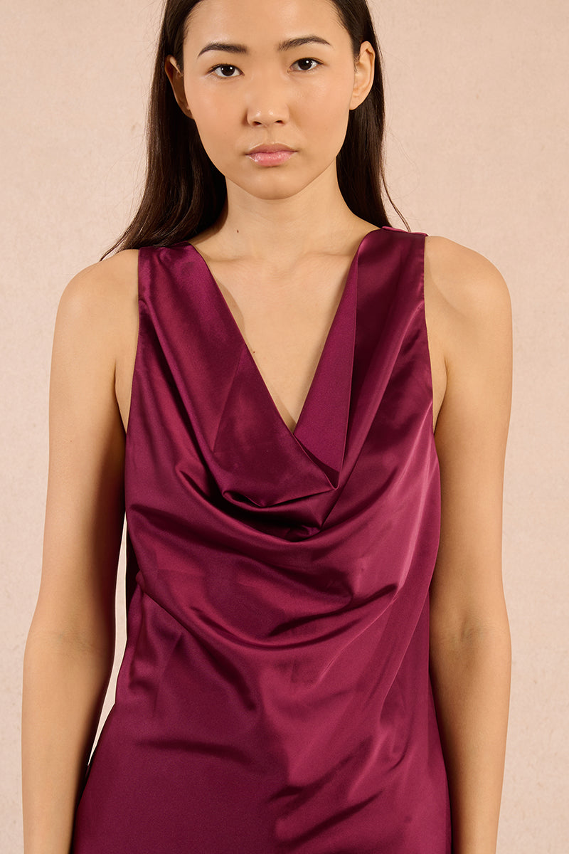 Satin Cami DARK PINK/PLUM