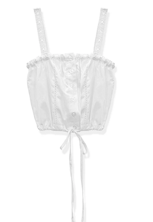 Katie J JUNIOR Willow Top WHITE