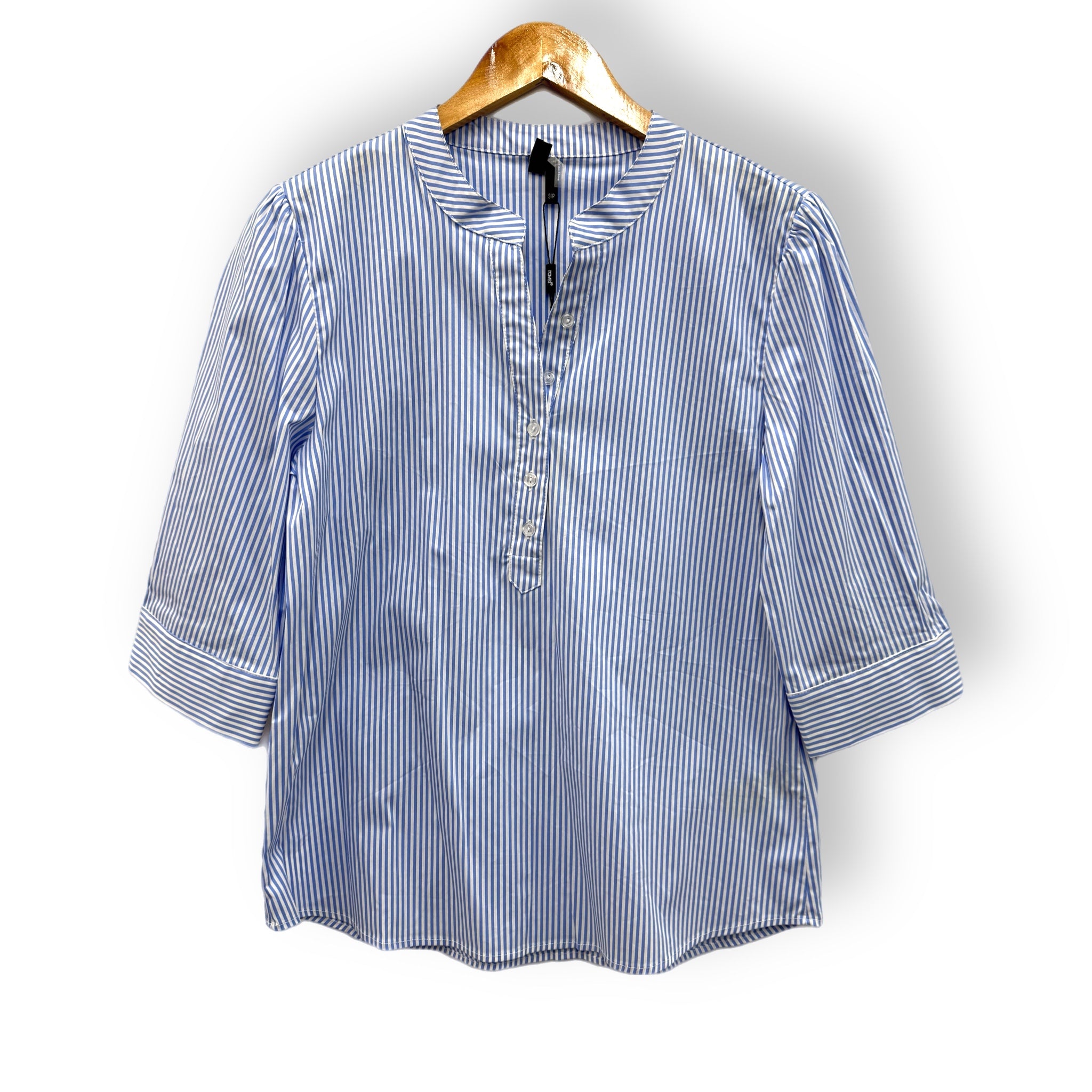 Ravel Stripe Blouse BLUE/WHITE