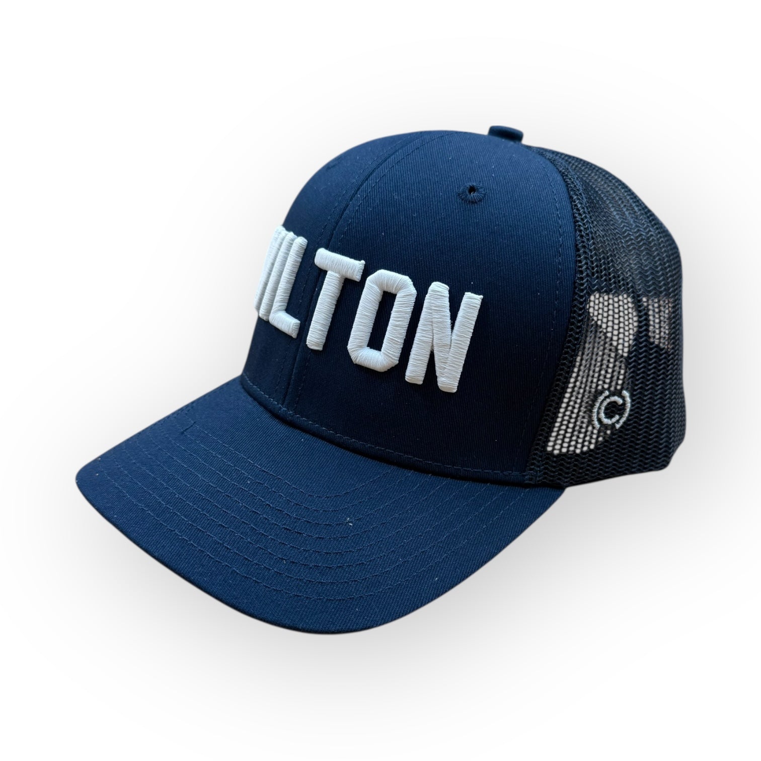 Wilton Hat - Trucker - NAVY (White Thread)