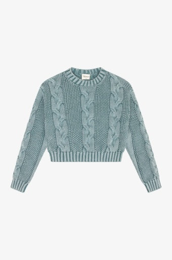 CABLE KNIT CROP SWEATER (girls)