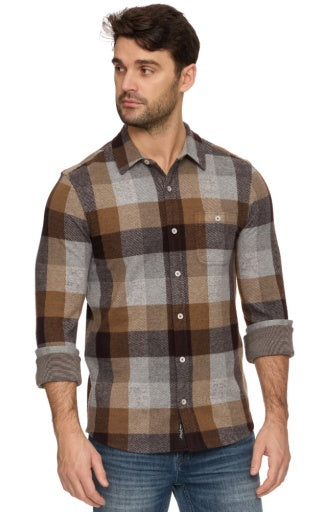 MATHIS LS BOX PLAID HERO KNIT FLANNEL
