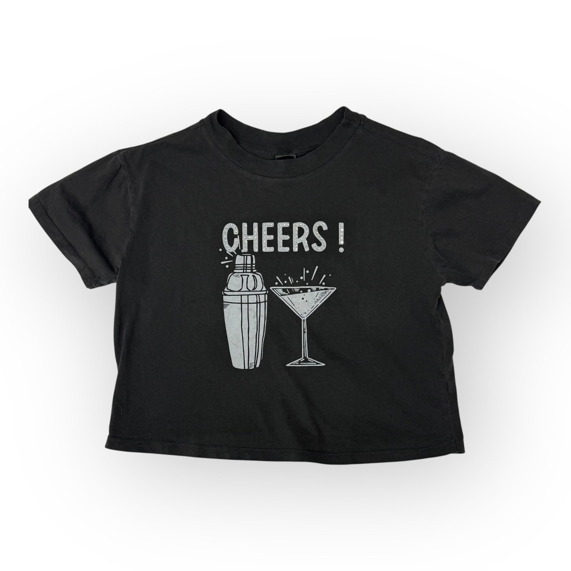 Shaker Wide Crop Tee VINTAGE BLACK