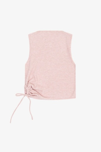 HACCI RIB DRAWSTRING MUSCLE TANK (Girls)