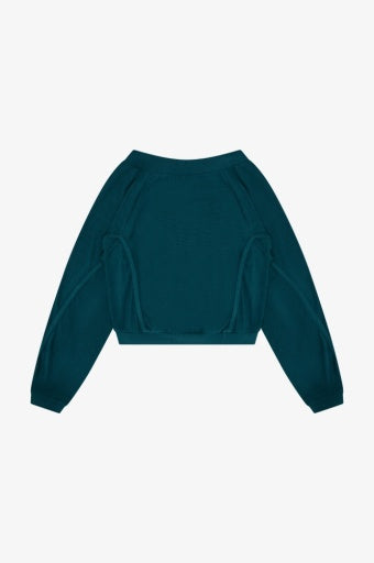 RAYON RIB RAGLAN L/S SHIRRED TOP (Girls)