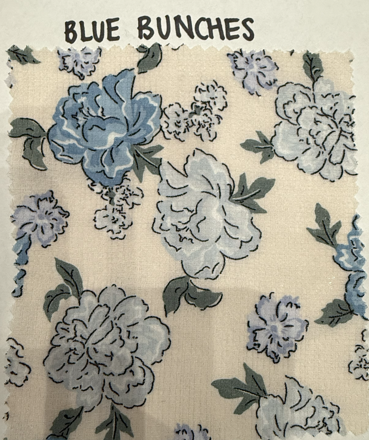 Katie J *GIRLS* Molly Dress - Blue Bunches Print