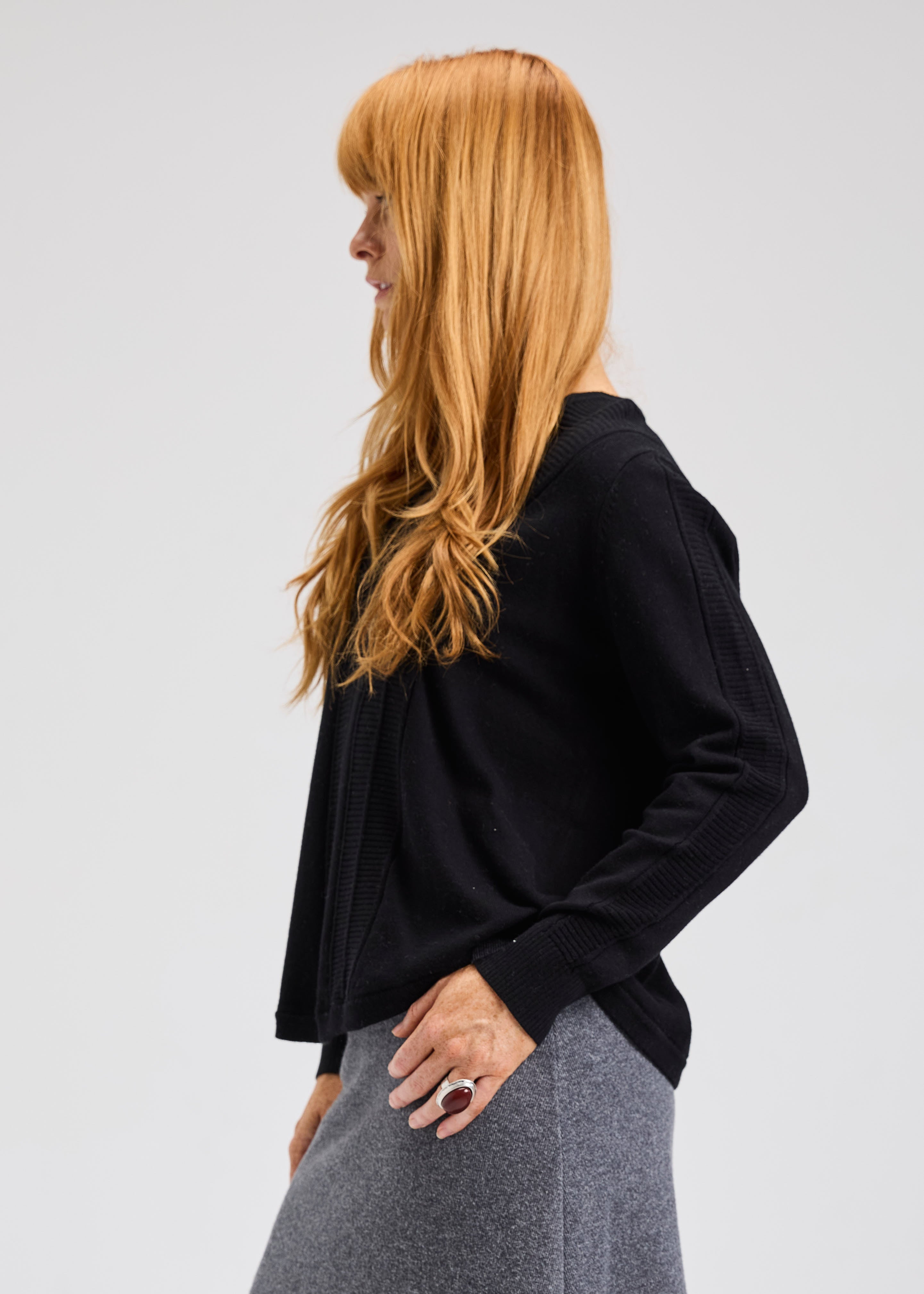 Z&P Soft V Sweater (ZP7507U) BLACK