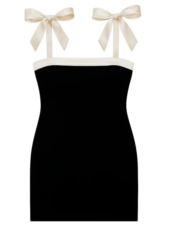 Katie J *GIRLS* Edeline Dress - BLACK/CREAM