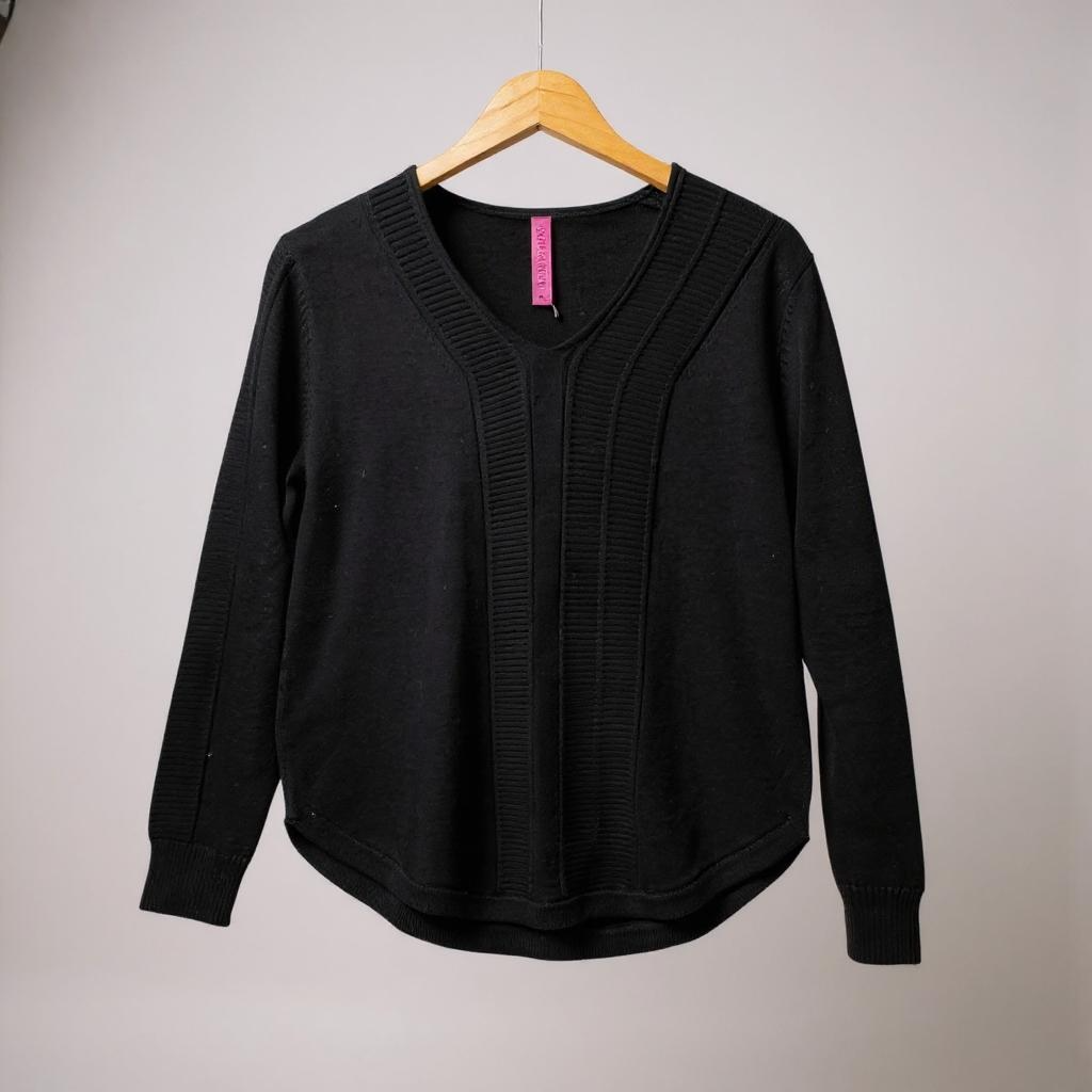Z&P Soft V Sweater (ZP7507U) BLACK