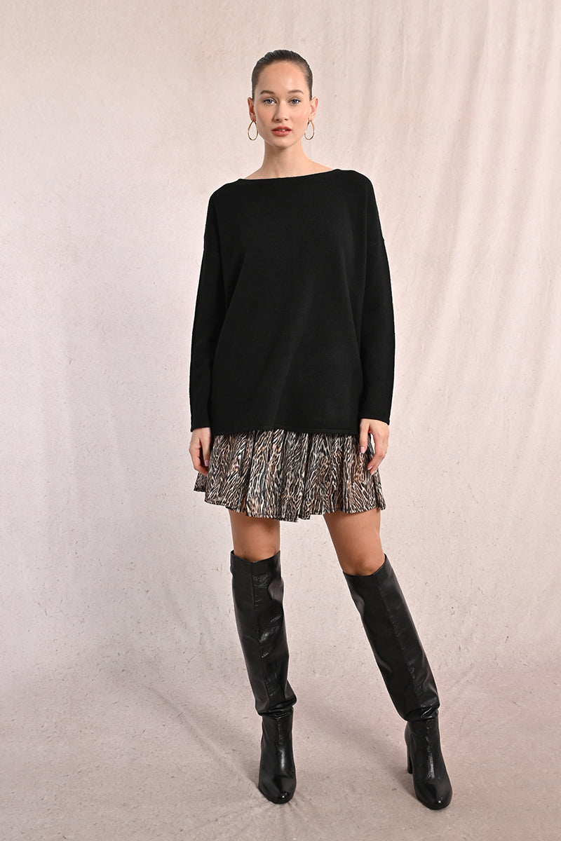 Solid Black Sweater ER168DN