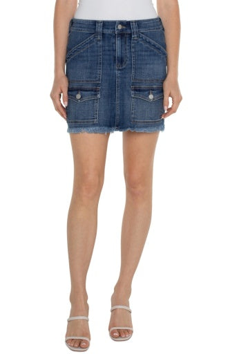 Cargo Skirt - Fray Hem