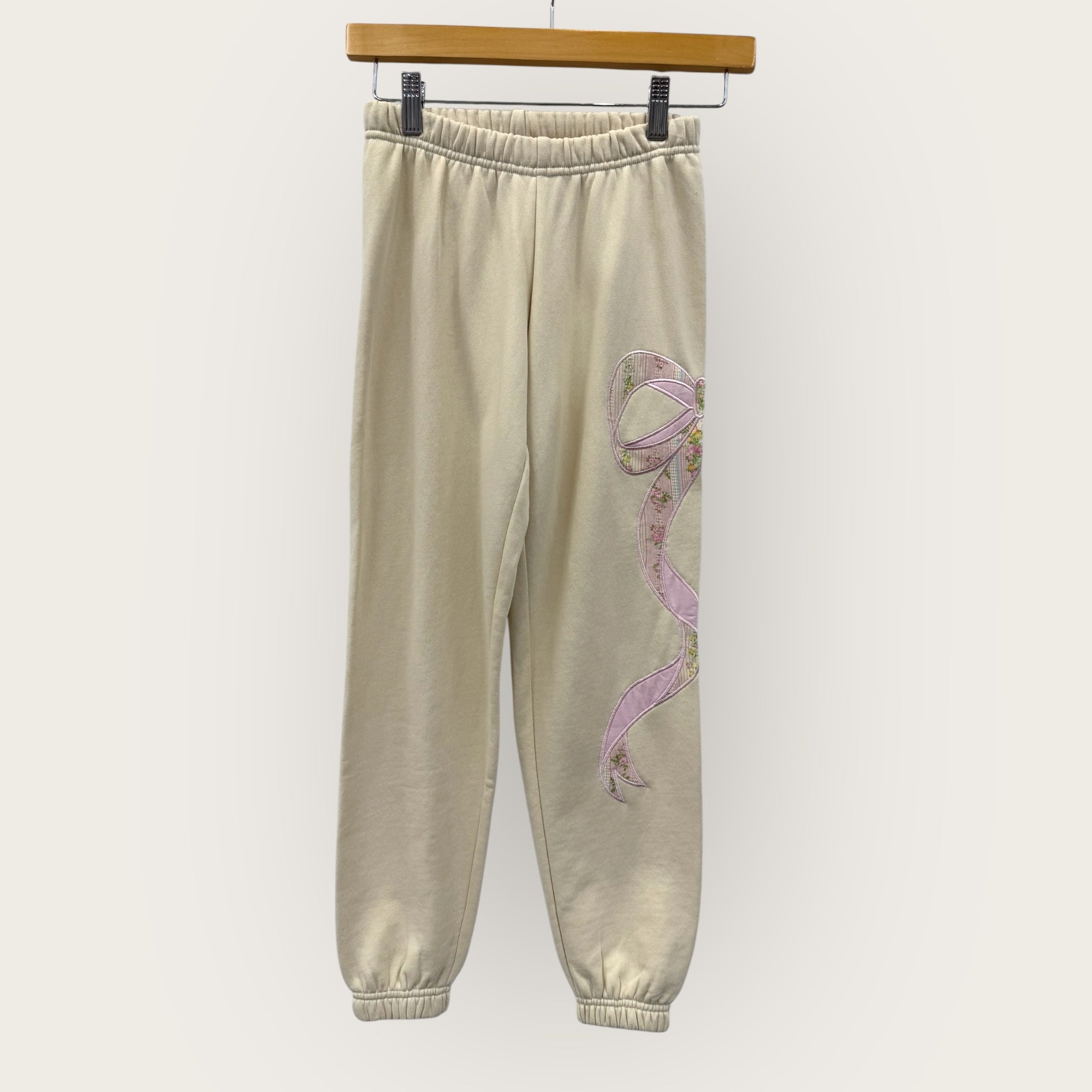 Katie J *GIRLS* Dylan Pant  Bow Applique TAUPE