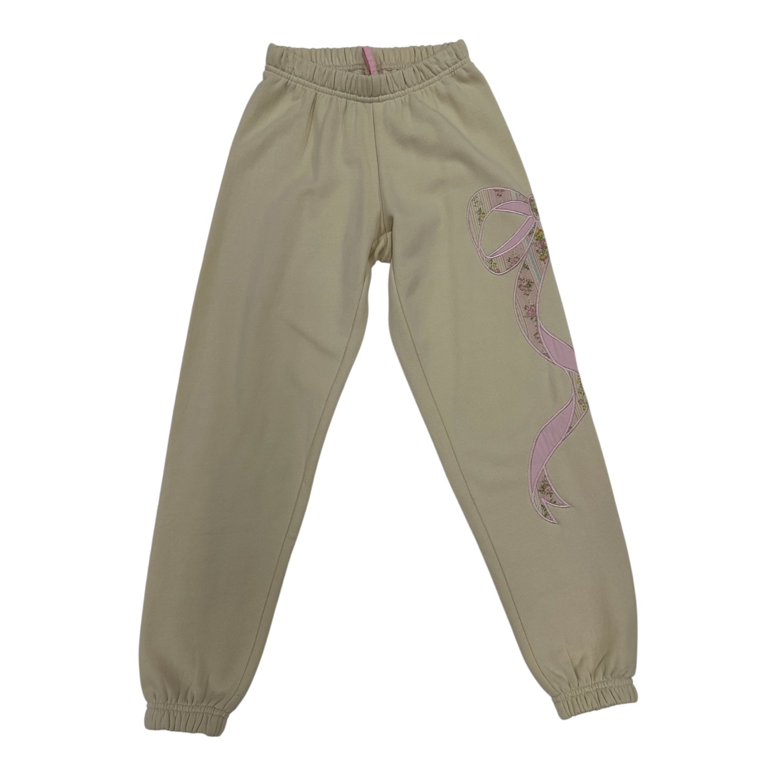 Katie J *GIRLS* Dylan Pant  Bow Applique TAUPE