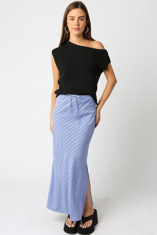 Olivaceous Claire Off Shoulder Knit Top