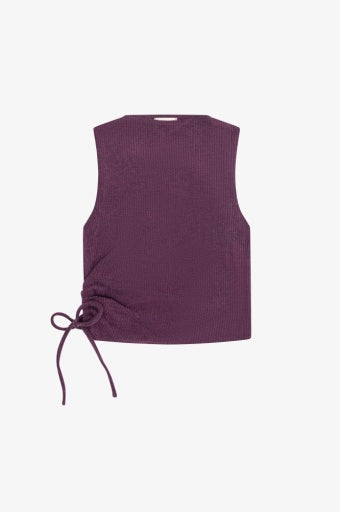 HACCI RIB DRAWSTRING MUSCLE TANK (Girls)