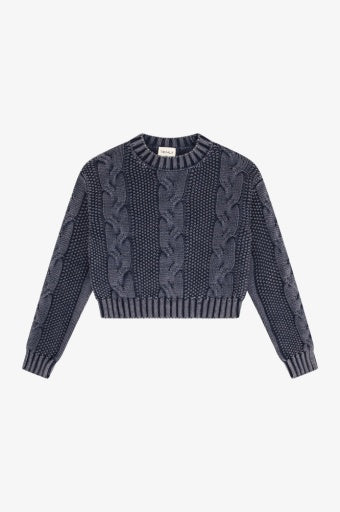 CABLE KNIT CROP SWEATER (girls)